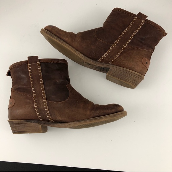 Coolway Boots Women 8/41 Brown Leather Ankle Carlin - Picture 2 of 14
